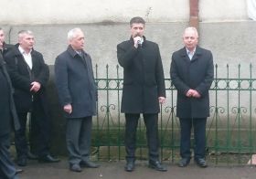 Odhalení pamětní tabule T. G. Masaryka v Chustu