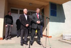 Odhalení tabule J. A. Komenského v Mukačevu