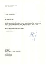 Poděkování hejtmana